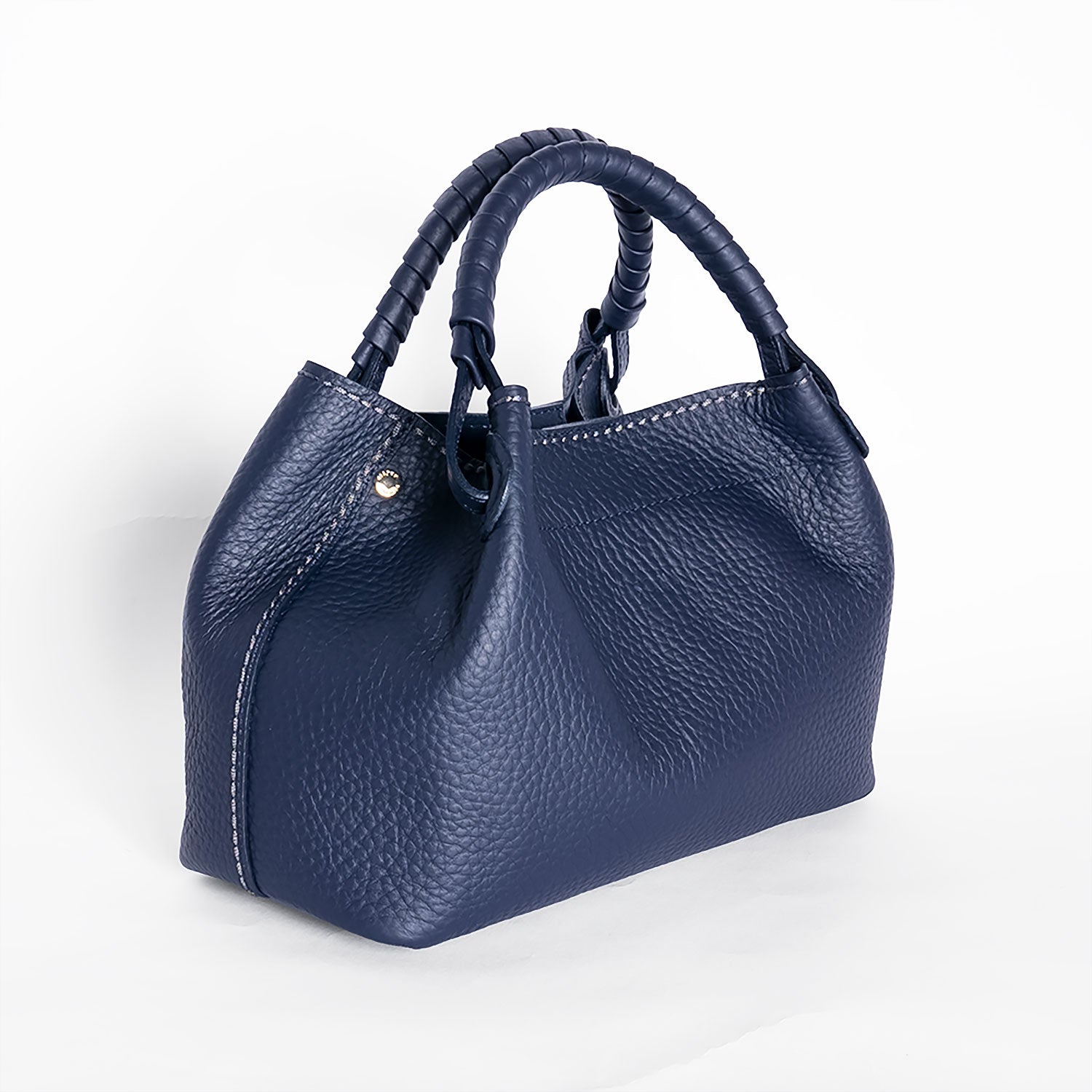 VISONA ヴィソナ レディース ハンドバッグ 牛革 レザー ネイビー VS 
